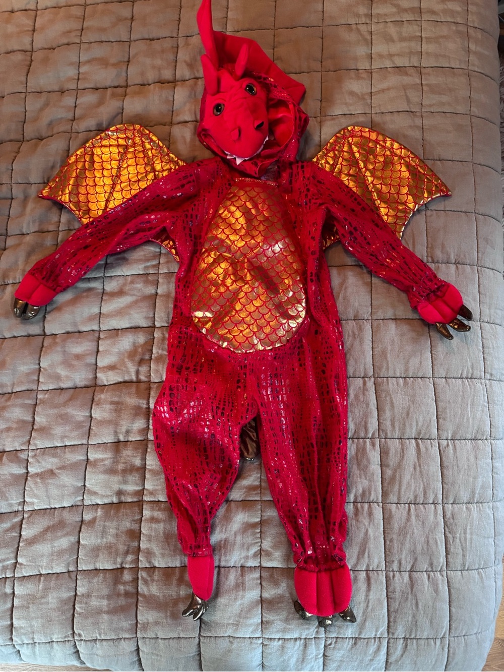Pottery Barn Kids Red and Gold Dragon Costume